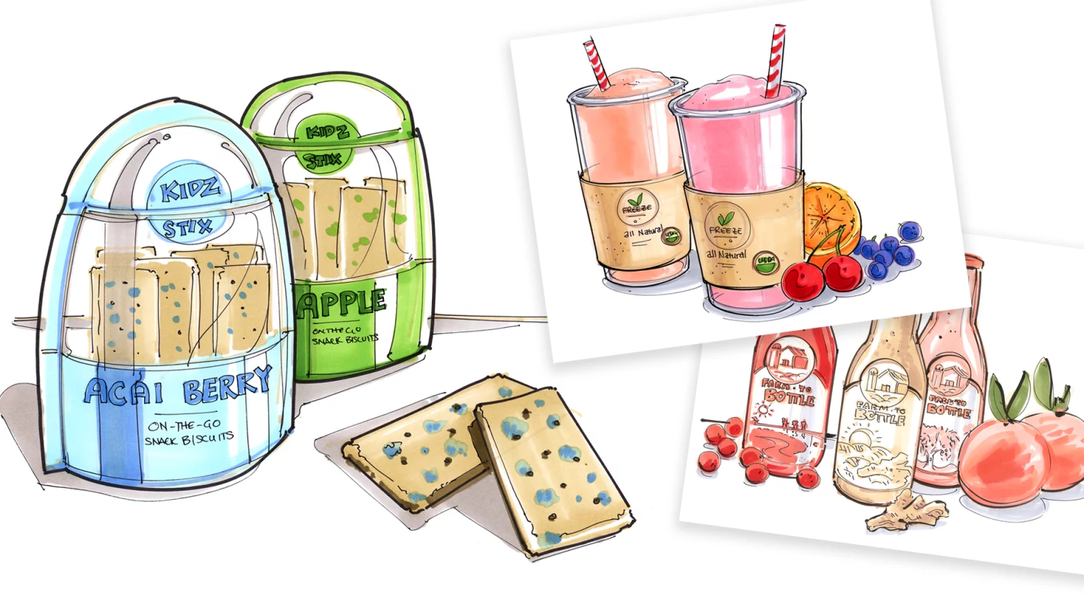 When I first started my business, I attended many innovation sessions as an illustrator. I think my record is 50 concept sketches in a day. *whew*