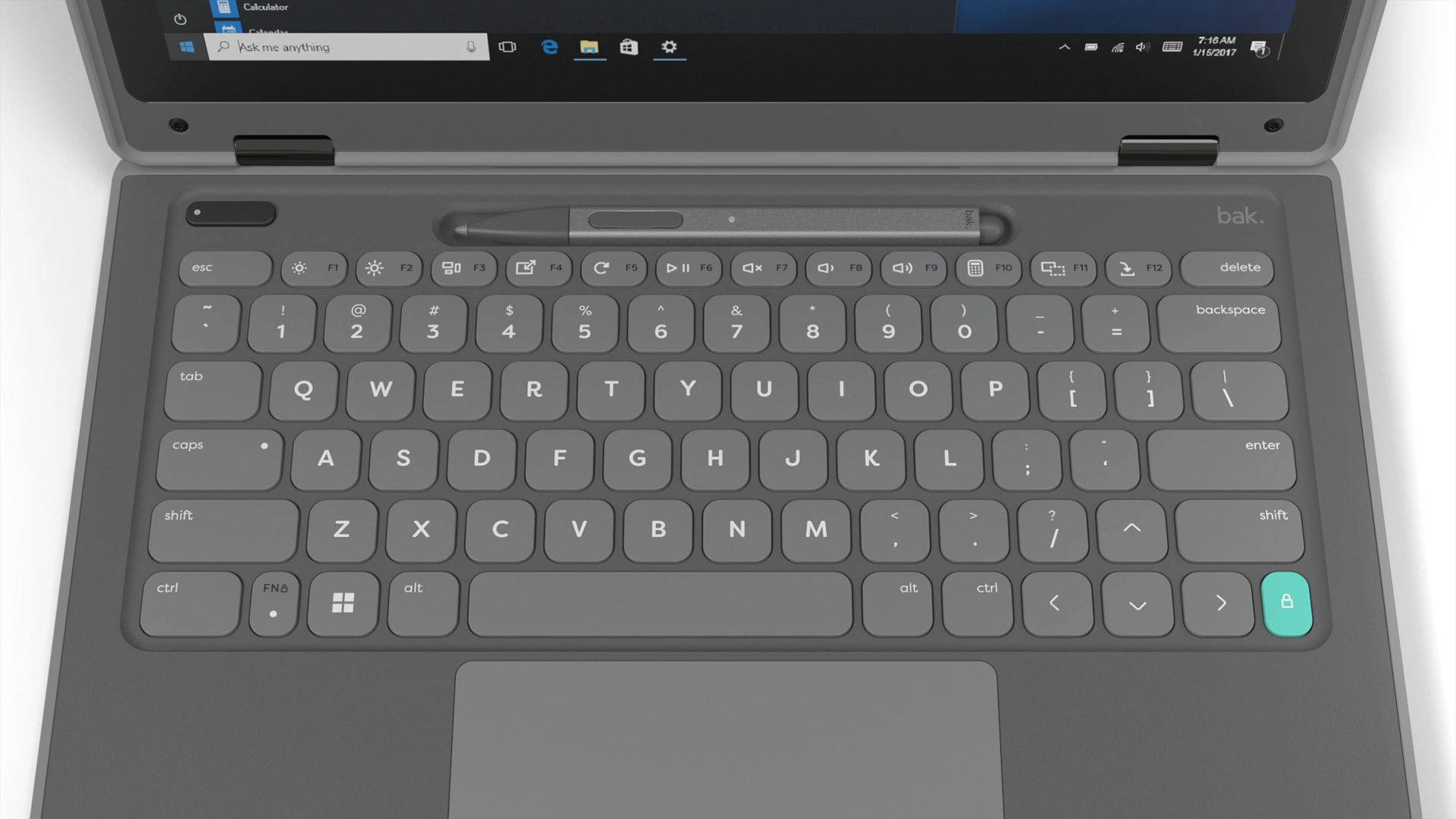 Atlas laptop keyboard gray