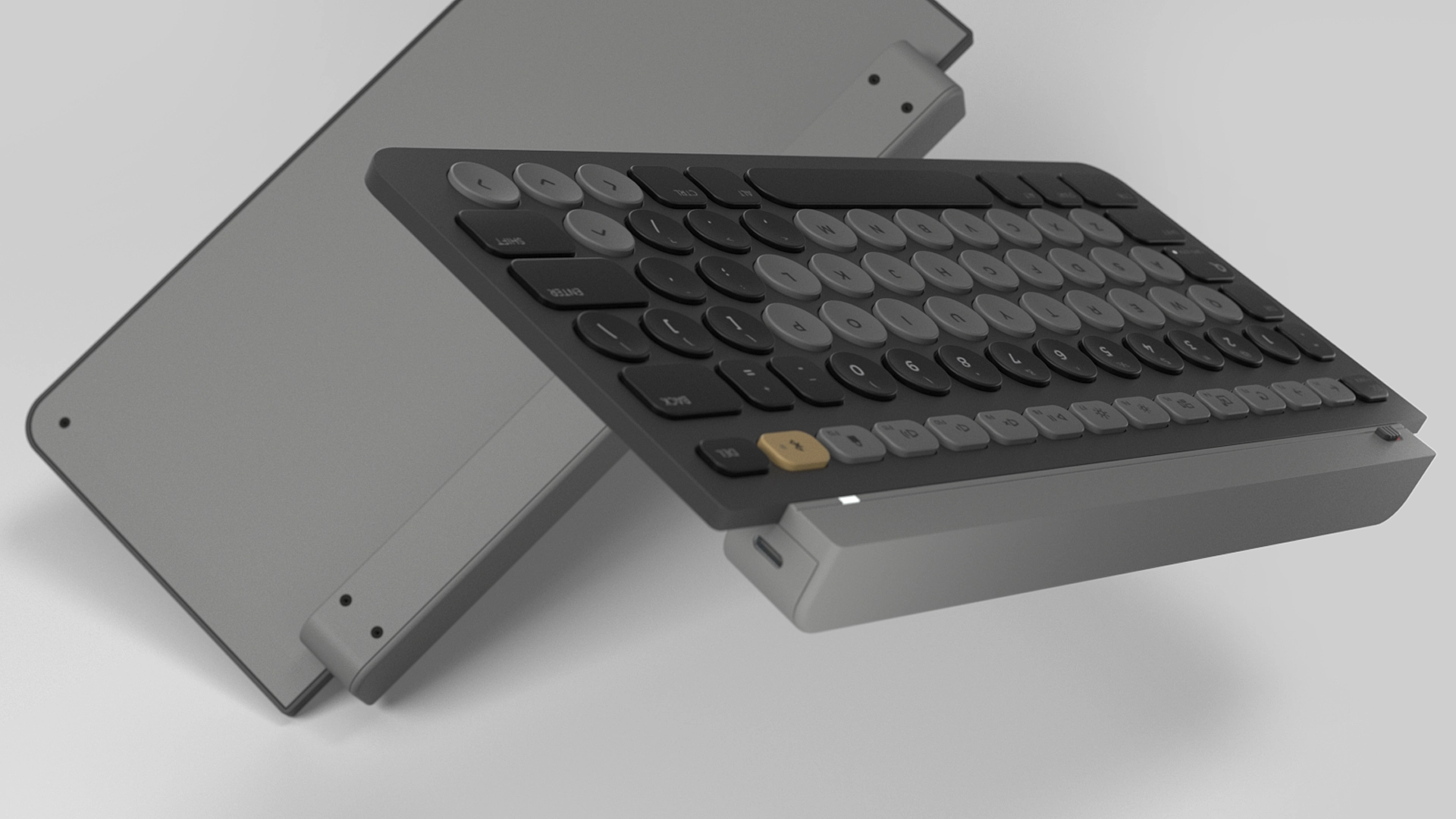 Rugged Bluetooth keyboard, USB-C charging port
